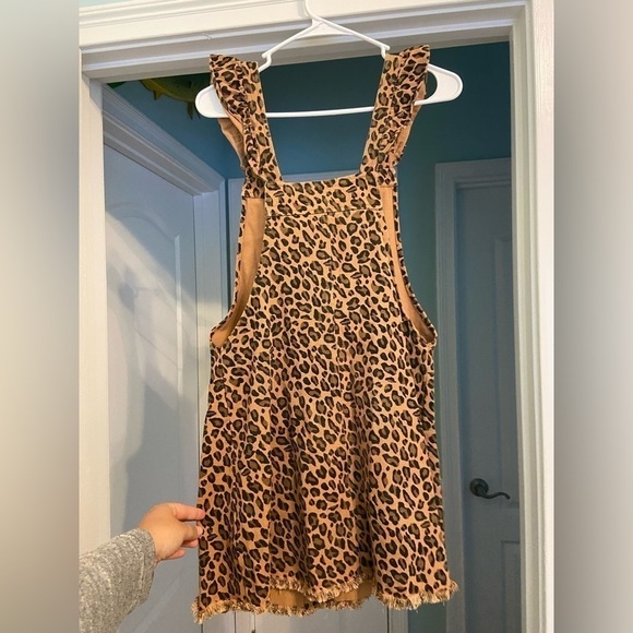LOVERICHE Women’s Buttonup Overall Leopard Jean Dress - Picture 2 of 8